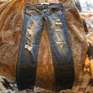 Abercrombie & Fitch Emellished Skinny Jeans